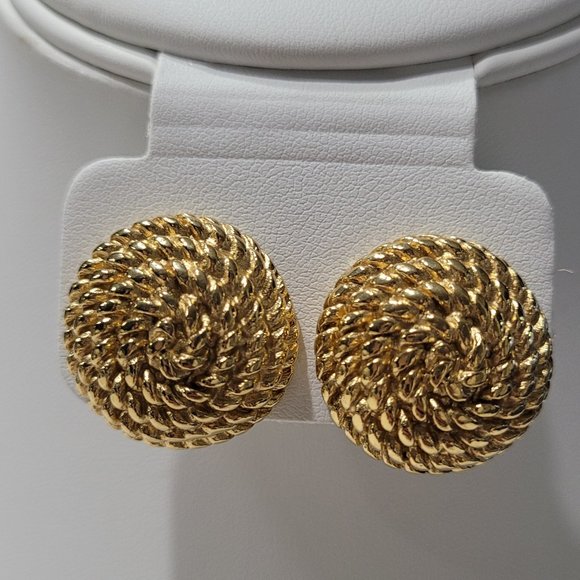 The Black Hive Earrings in Gold (Clip) main image 1